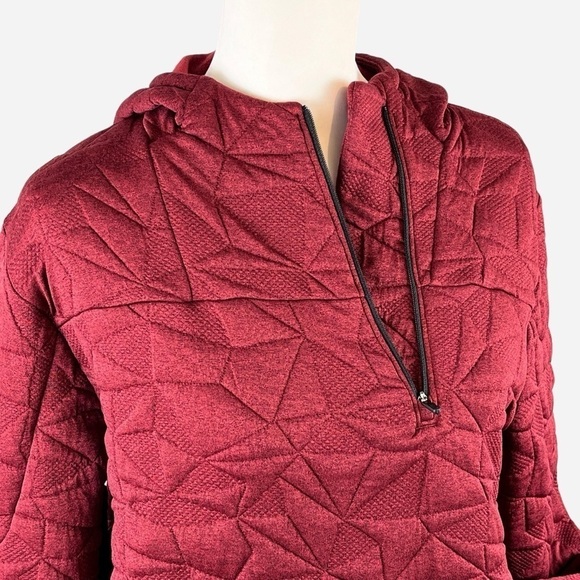 The North Face Womens Small Brick Red Textured Hoodie Activewear Pullover - Picture 2 of 15
